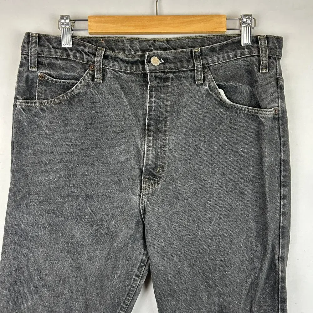 Levi's 505 Regular Fit Jeans Black Vintage 80s Men's Size 36x34 (Measures 34x34)